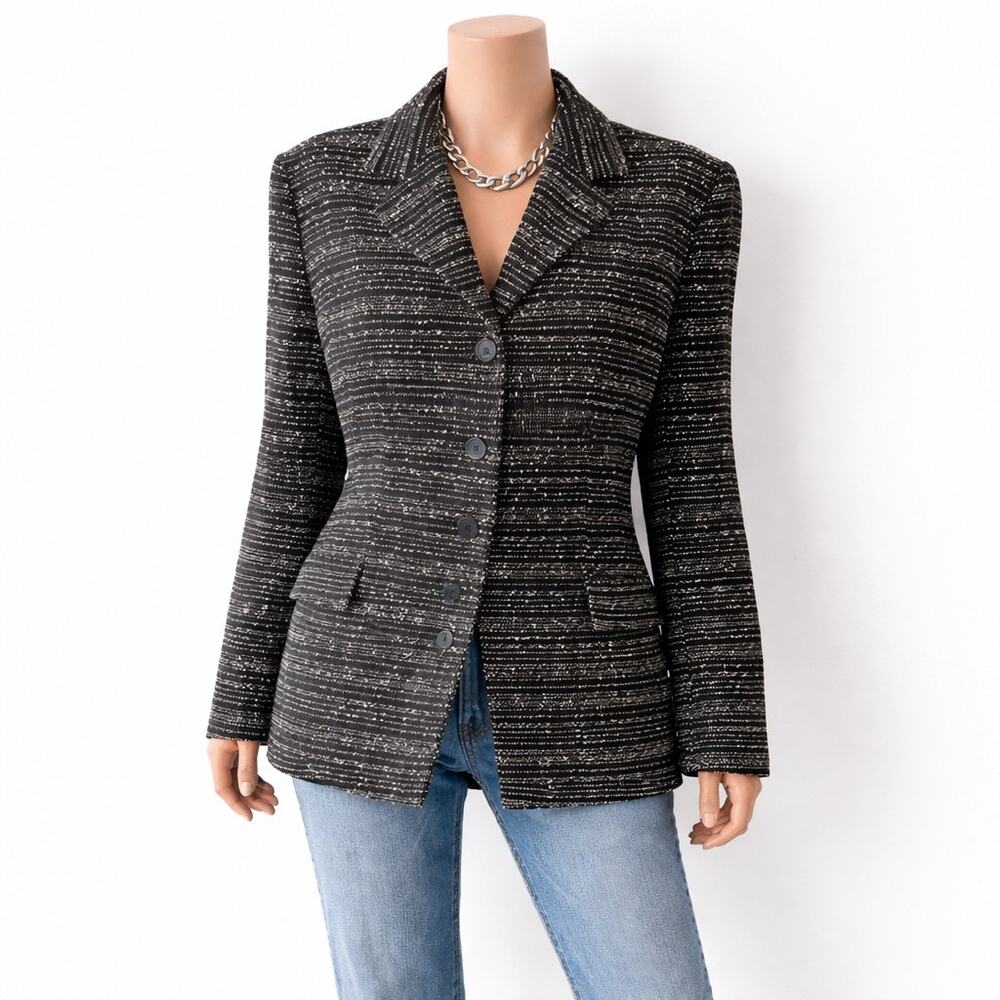 Le Suit Tweed Blazer 16 Career Office Business Academia Preppy Professional Soft